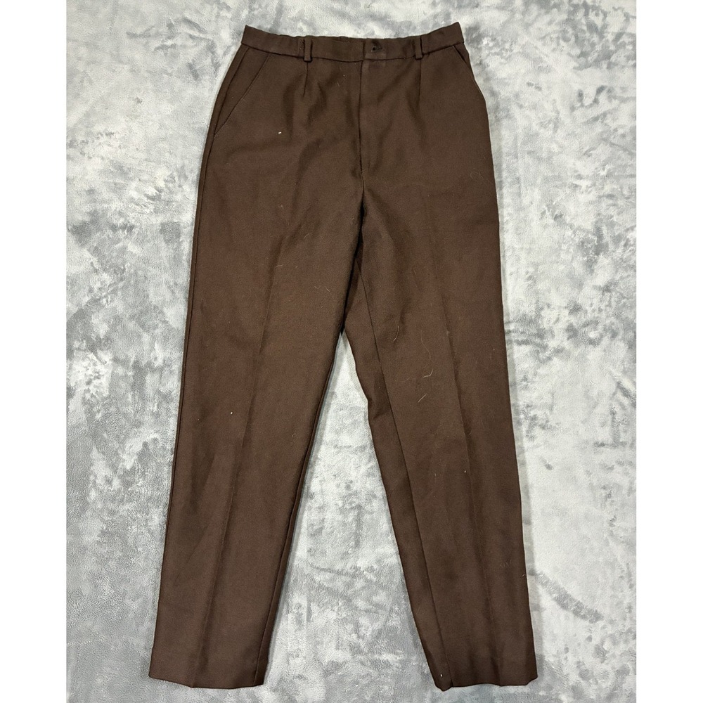 Sportissima Vintage Pleated Trousers 28 Brown‎ High Waisted Tapered Pants